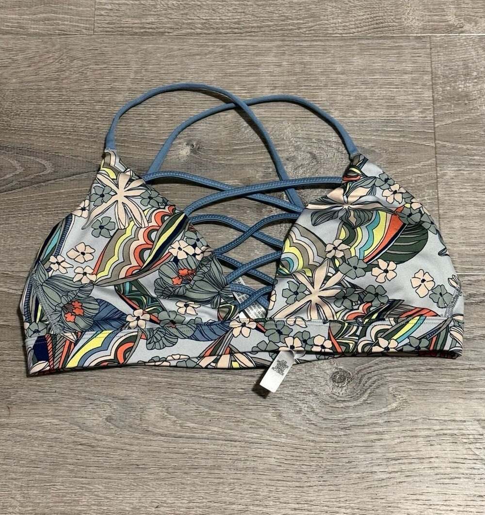 Victoria Sport Floral Print Strappy Back Sports Bra